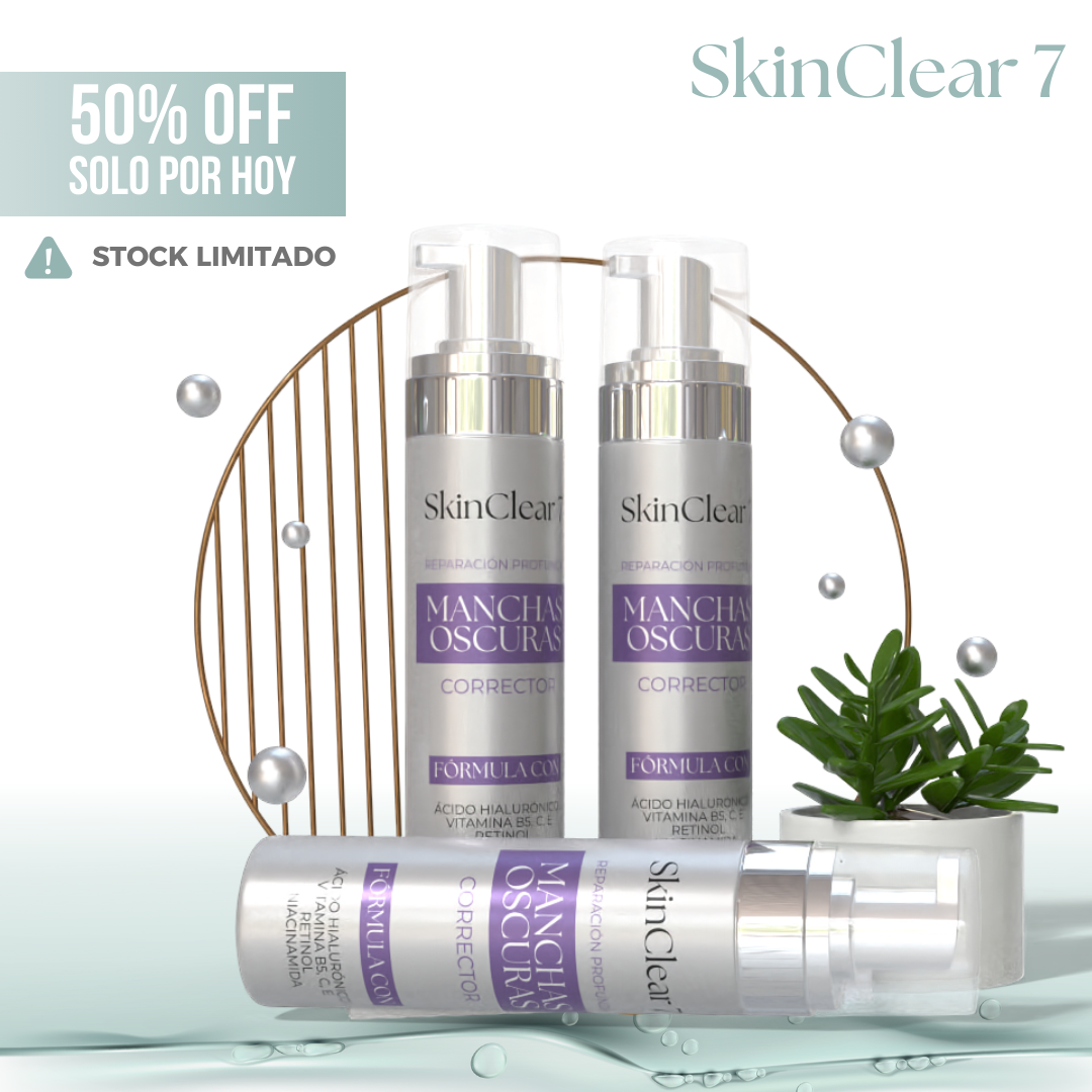 SkinClear 7™ - Dile adiós a las manchas, revela tu piel radiante.