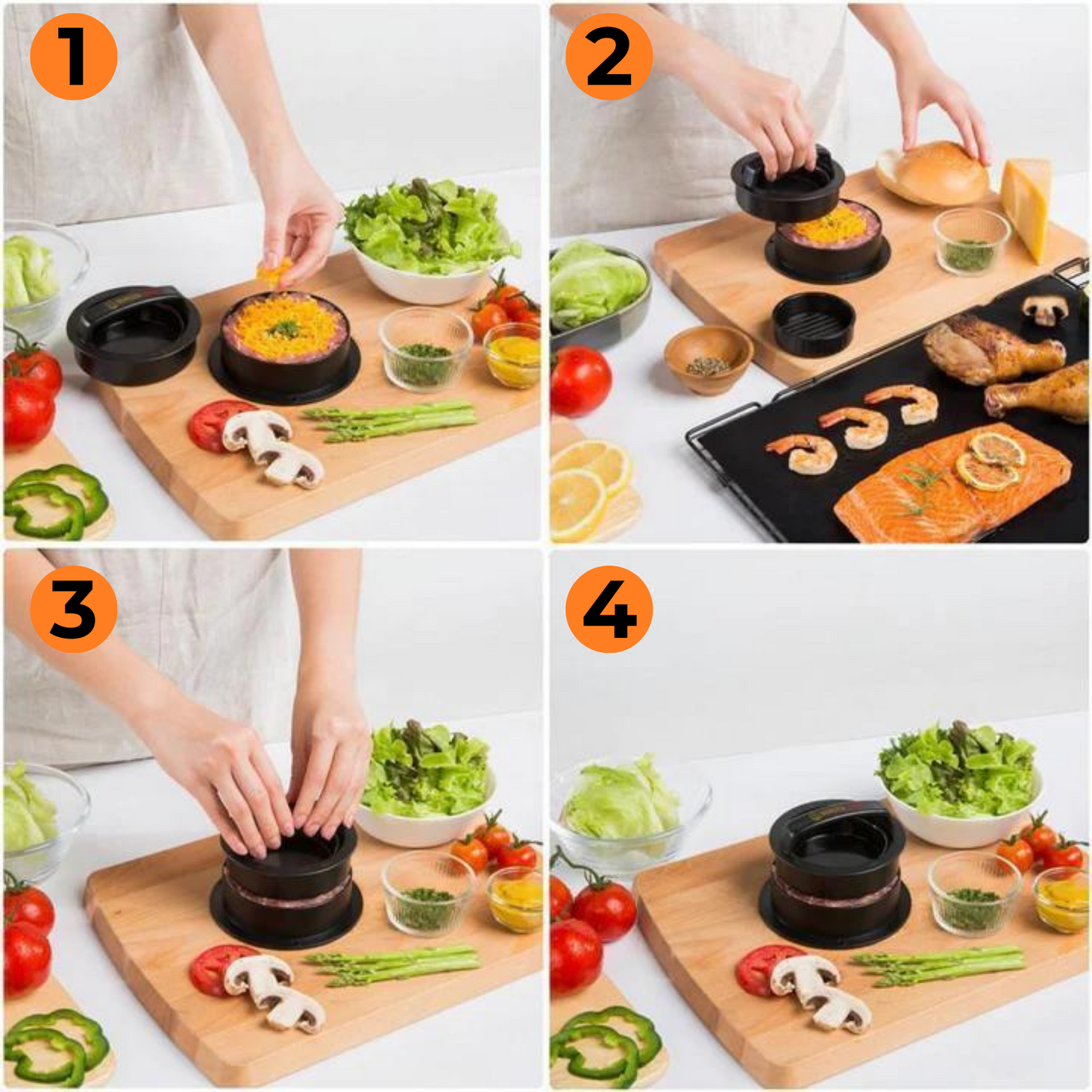 BurgerBuilder PerfectPress™ - Prensa de carne para hamburguesas