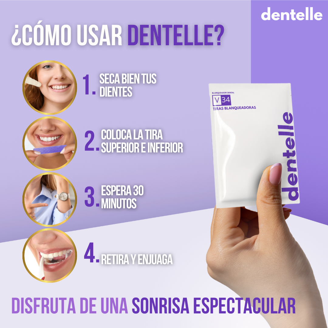 DENTELLE™ - Una sonrisa más blanca en 30 minutos, sin complicaciones