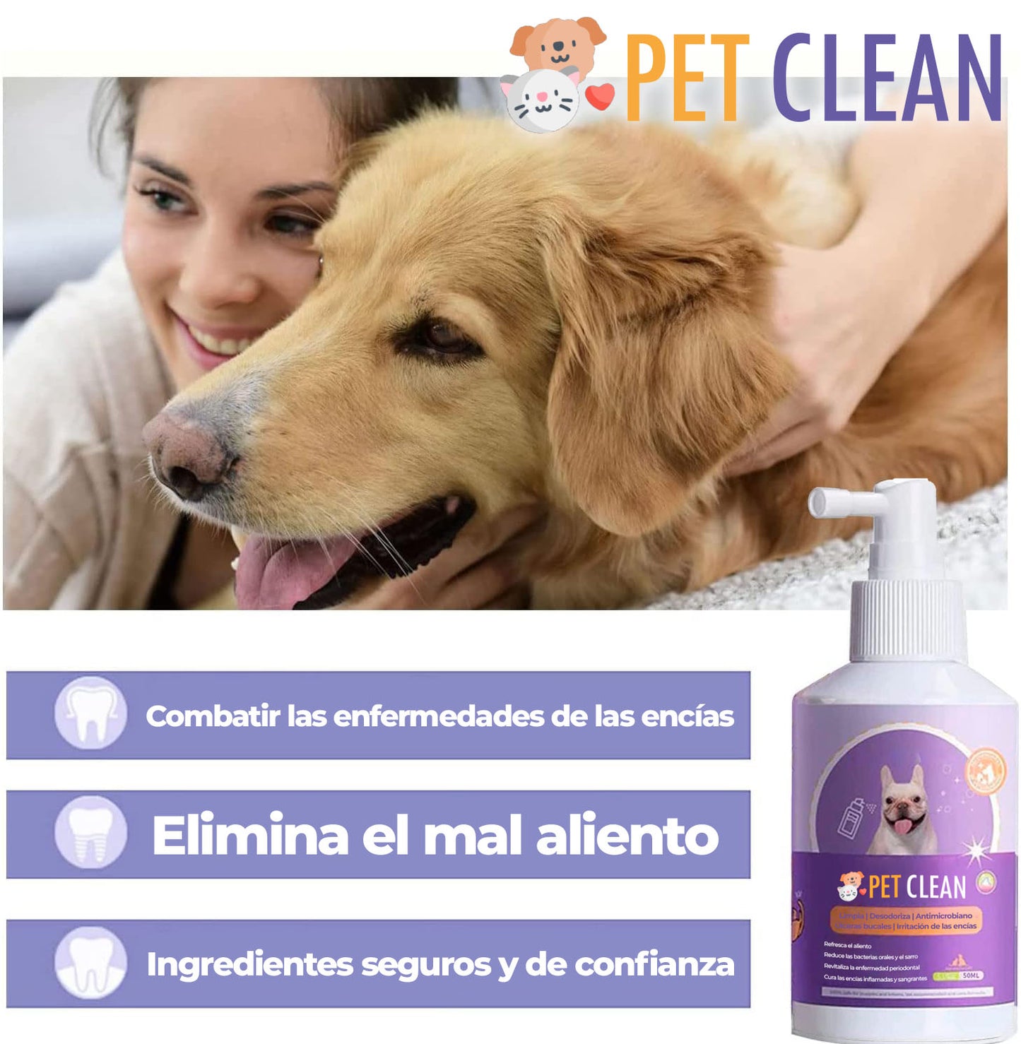 PetClean™ - Higiene bucal para perros y gatos