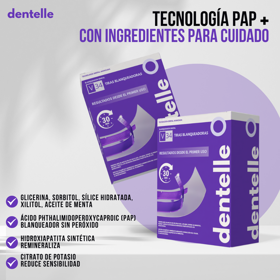 DENTELLE™ - Una sonrisa más blanca en 30 minutos, sin complicaciones