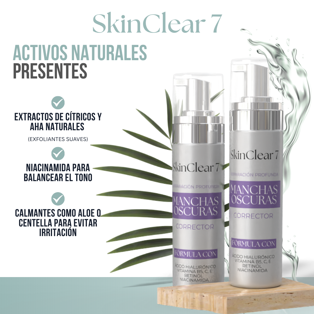 SkinClear 7™ - Dile adiós a las manchas, revela tu piel radiante.