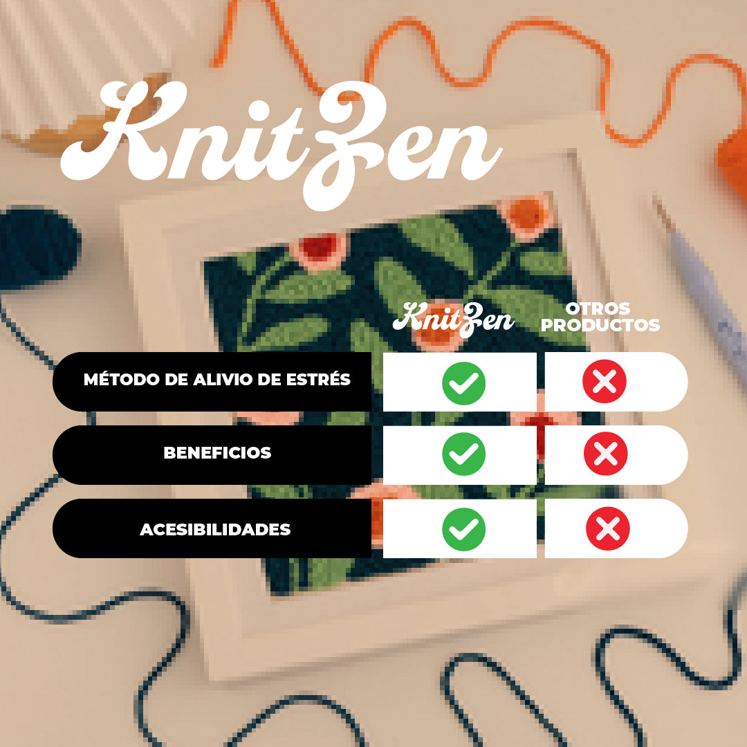 KnitZen™ - Kit de crochet terapéutico