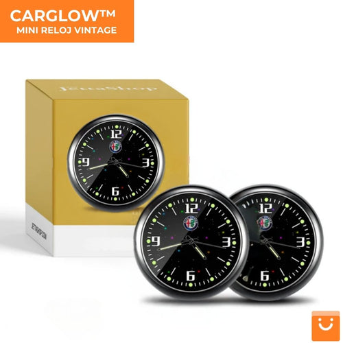 CARGLOW™ - MINI RELOJ VINTAGE MARCAS DE AUTO - ¡PROMOCION! 1+1 GRATIS (2 UNIDADES)