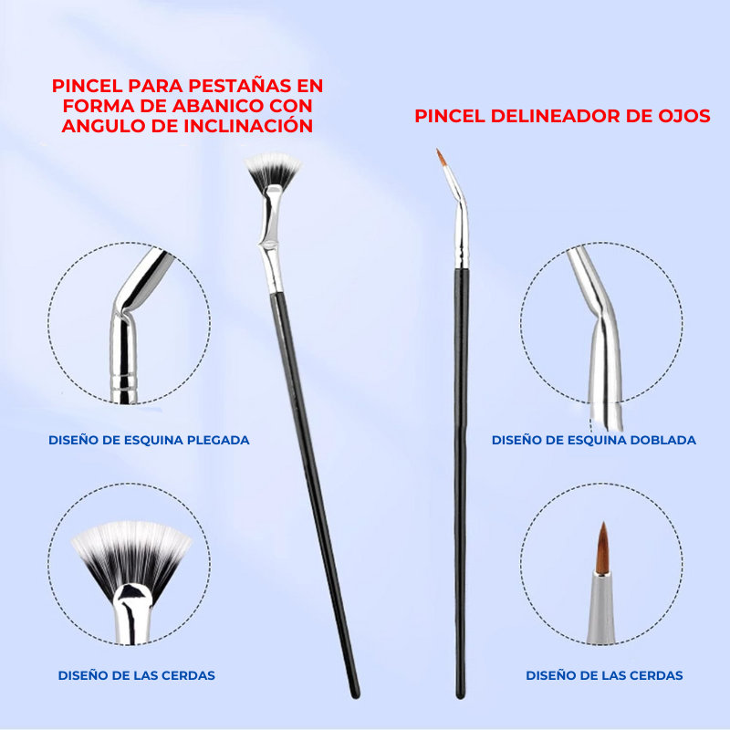LashLux™ - Cepillo en abanico para rímel 120°