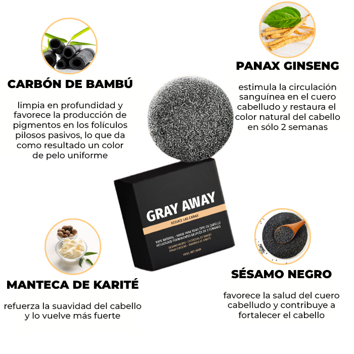 GrayAway™ - Jabón anticanas