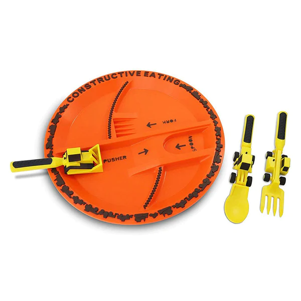 IndepDine™ - JUEGO DE HERRAMIENTAS DE COCINA PARA NIÑOS CREATIVOS - SET CUBIERTO + PLATO