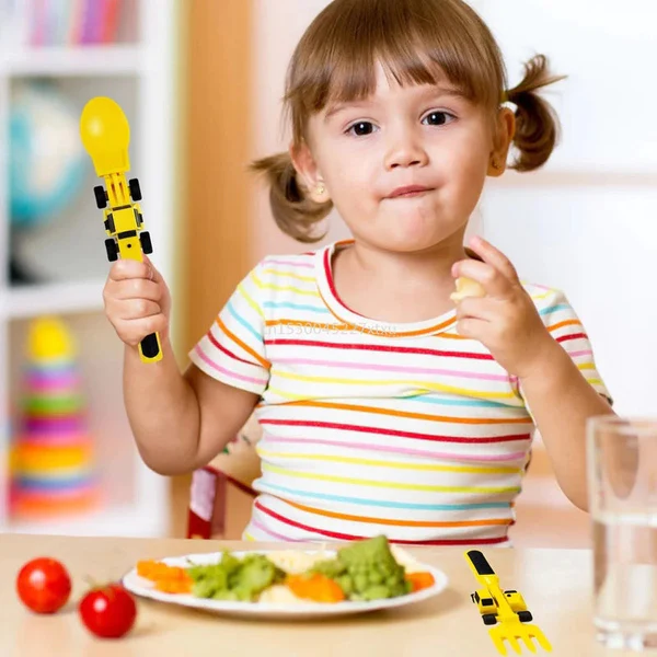 IndepDine™ - JUEGO DE HERRAMIENTAS DE COCINA PARA NIÑOS CREATIVOS - SET CUBIERTO + PLATO