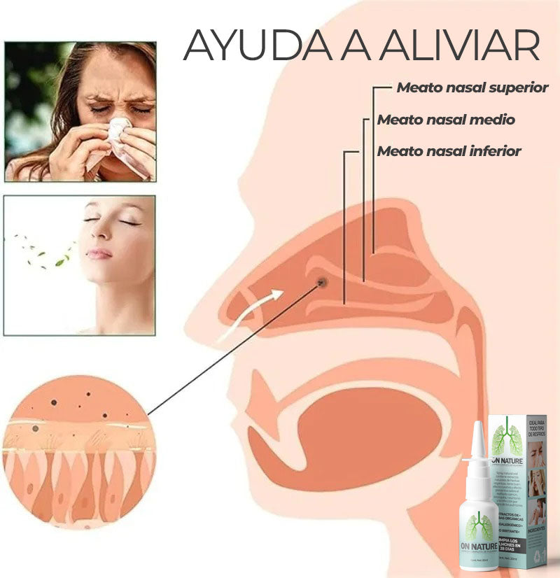 OnNature™ - Rociador para desintoxicar el sistema respiratorio
