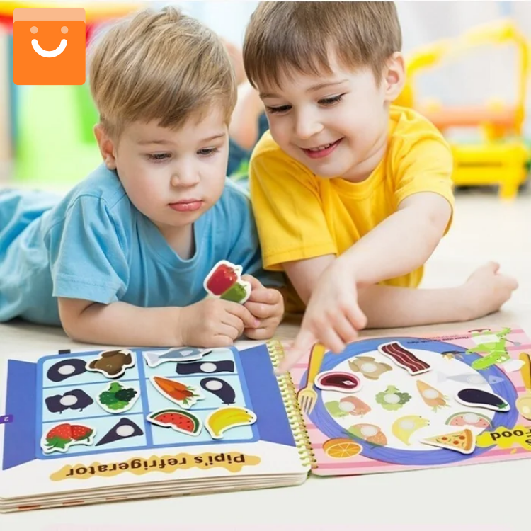Libro de tareas Montessori para niños libro silencioso educativo