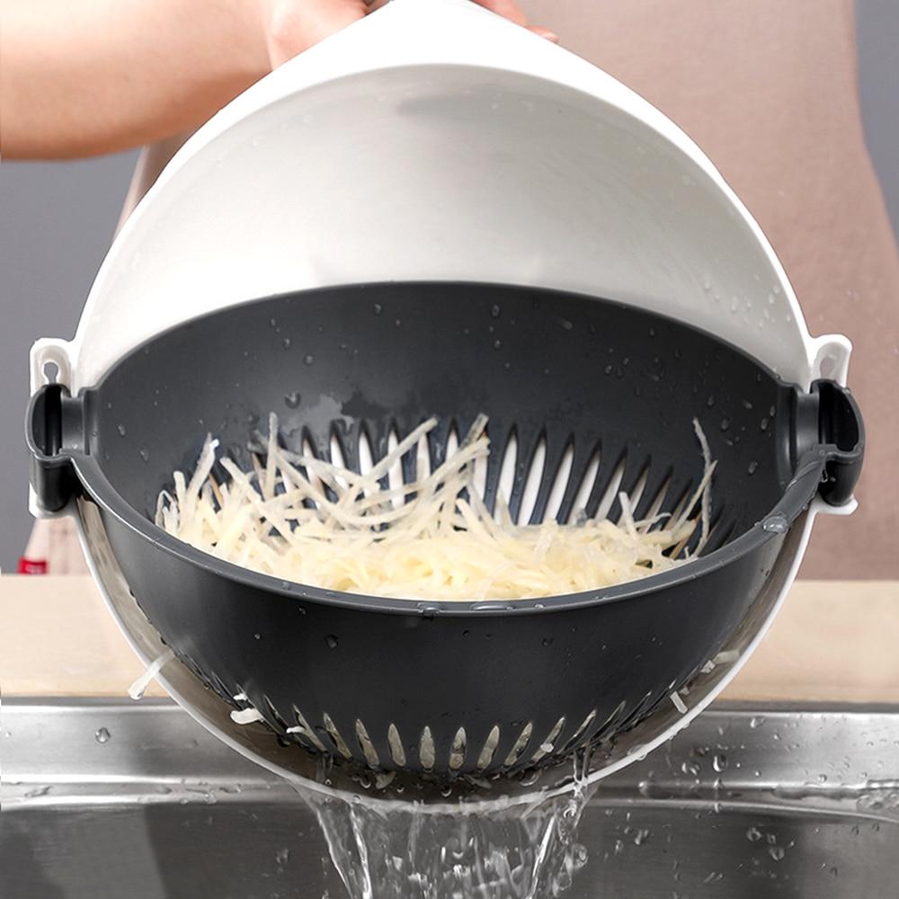 Rallador de Vegetales -Cortador multifuncional con escurridor