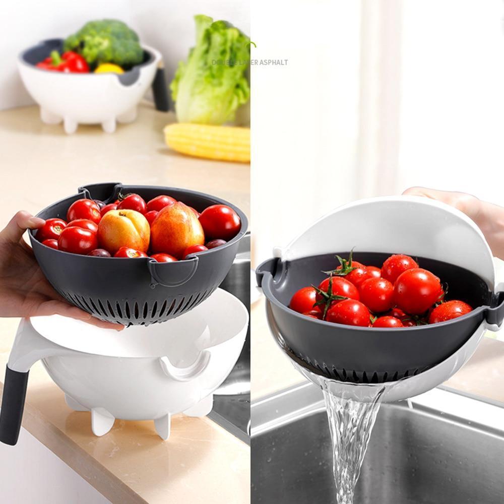 Rallador de Vegetales -Cortador multifuncional con escurridor