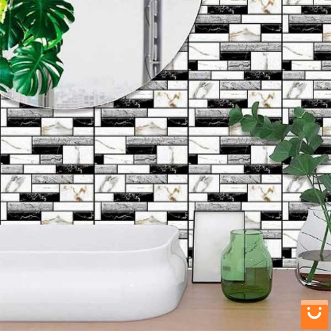 STICKMARBLE™ - ADHESIVOS DE PARED DE MARMOL 3D - SET DE 10 PIEZAS