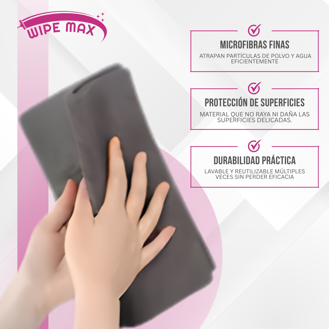 Wipe Max™ – Limpieza impecable, solo con agua