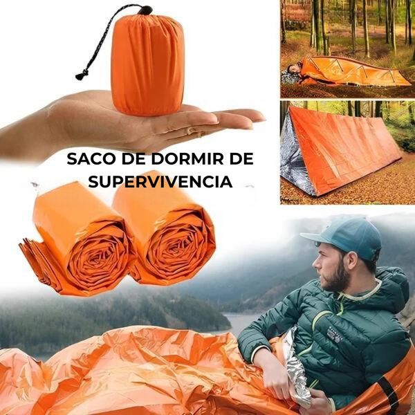 Adventurer's™ - Saco de dormir impermeable de emergencia
