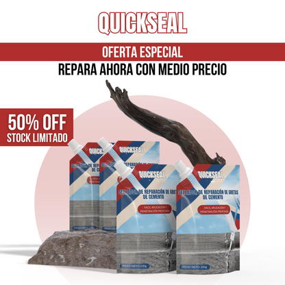 QuickSeal™ - Grietas selladas, superficies perfectas