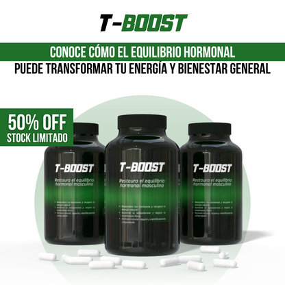 T-BOOST™ - Equilibra tus hormonas, recupera tu energía y transforma tu cuerpo