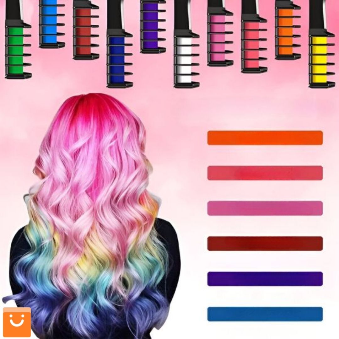 SPARKCOLORS™ - PEINES DE TINTE INSTANTÁNEO PARA EL CABELLO - SET DE 10+10 GRATIS