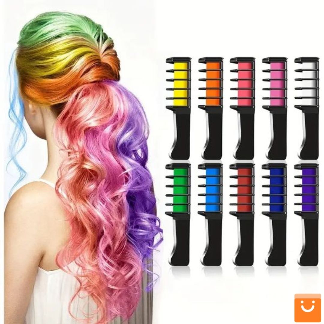 SPARKCOLORS™ - PEINES DE TINTE INSTANTÁNEO PARA EL CABELLO - SET DE 10+10 GRATIS