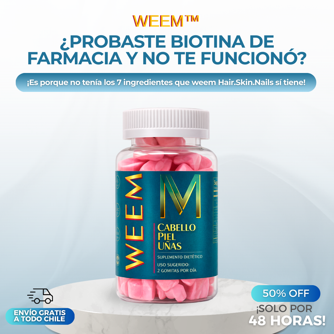 Weem™ | Gomitas Vitamínicas para Cabello, Piel y Uñas