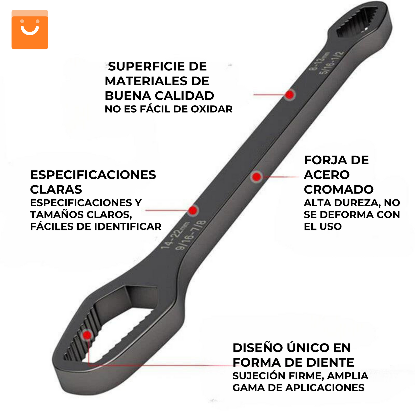Twist BoltPro™ - Llave universal doble cabeza