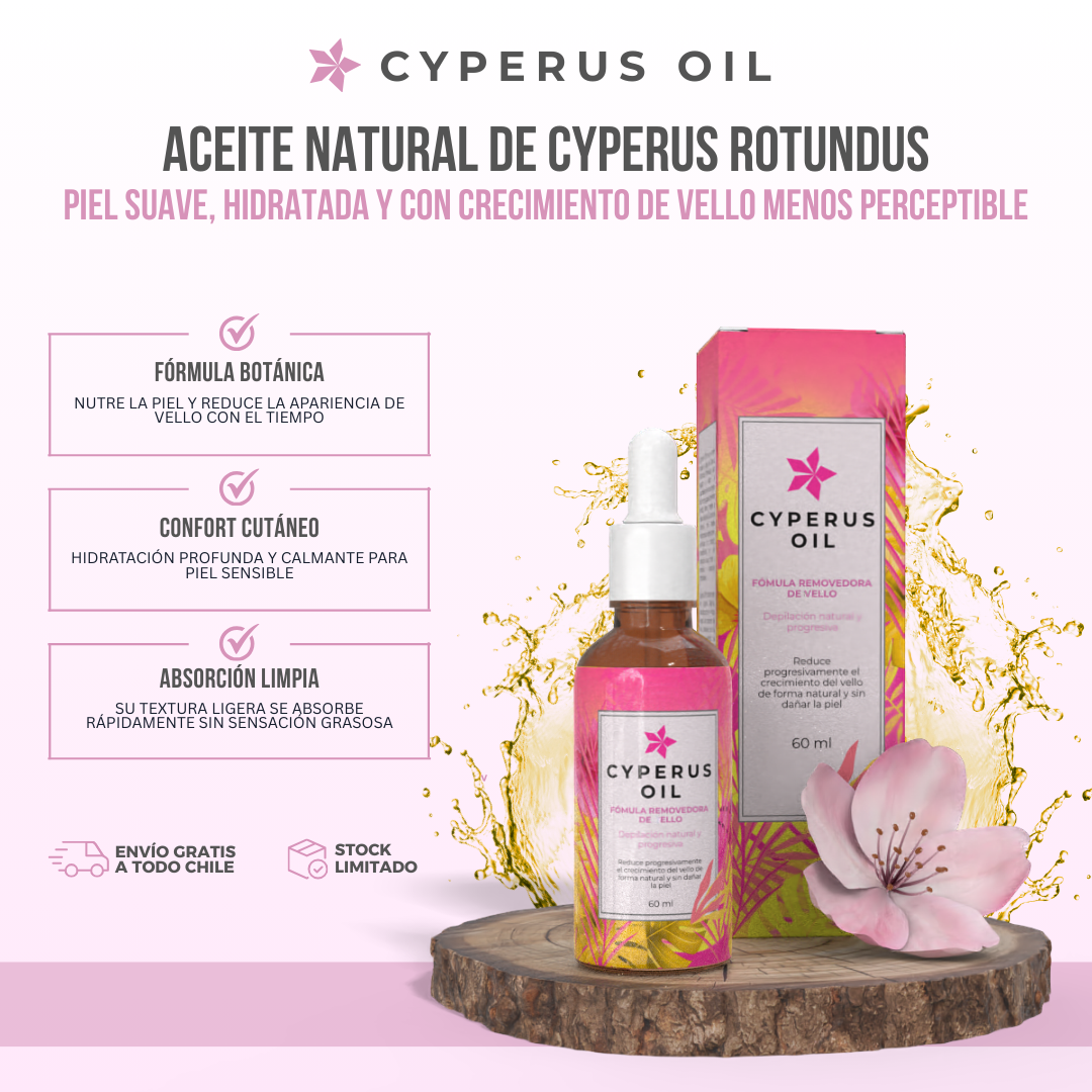 Cyperus Oil™ — Menos vello, más piel. Naturalmente