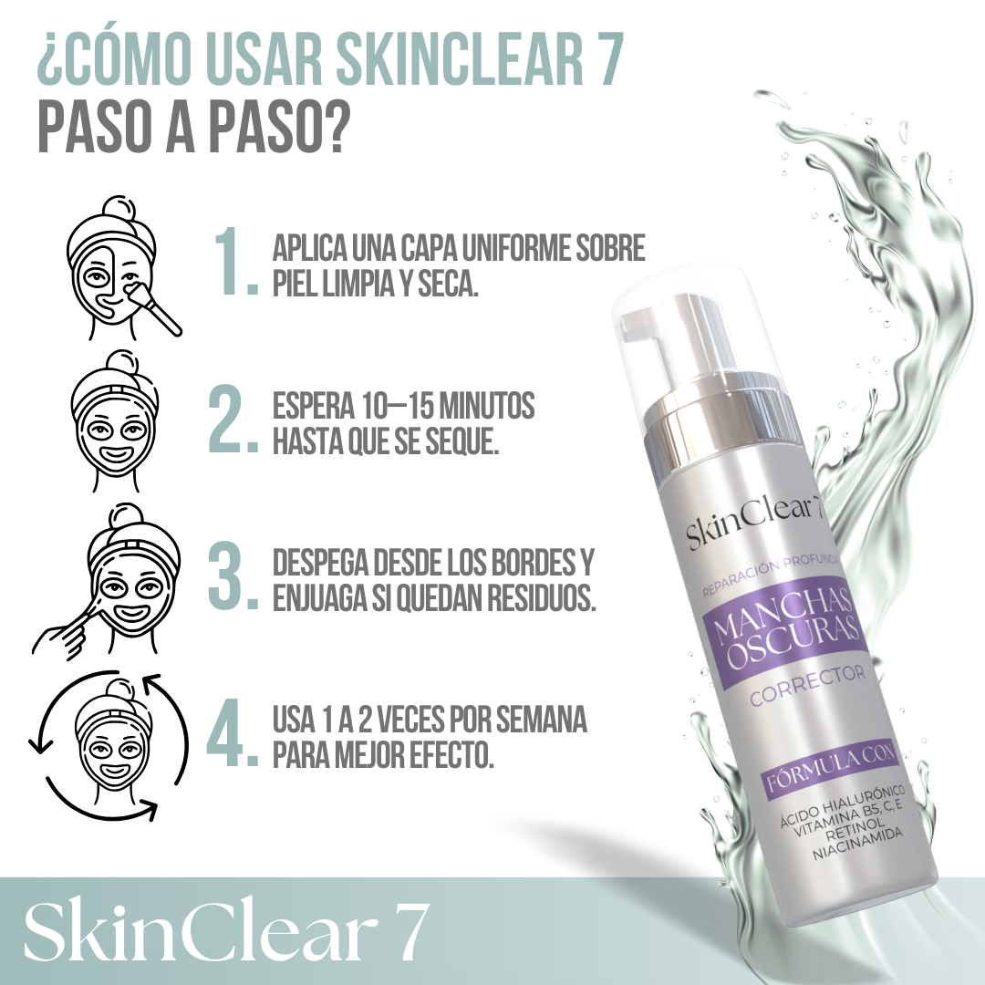 SkinClear 7™ - Dile adiós a las manchas, revela tu piel radiante.