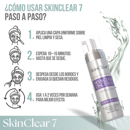 SkinClear 7™ - Dile adiós a las manchas, revela tu piel radiante.