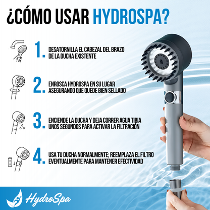 HydroSpa™ - Tu ducha nunca había sido tan potente, suave y relajante