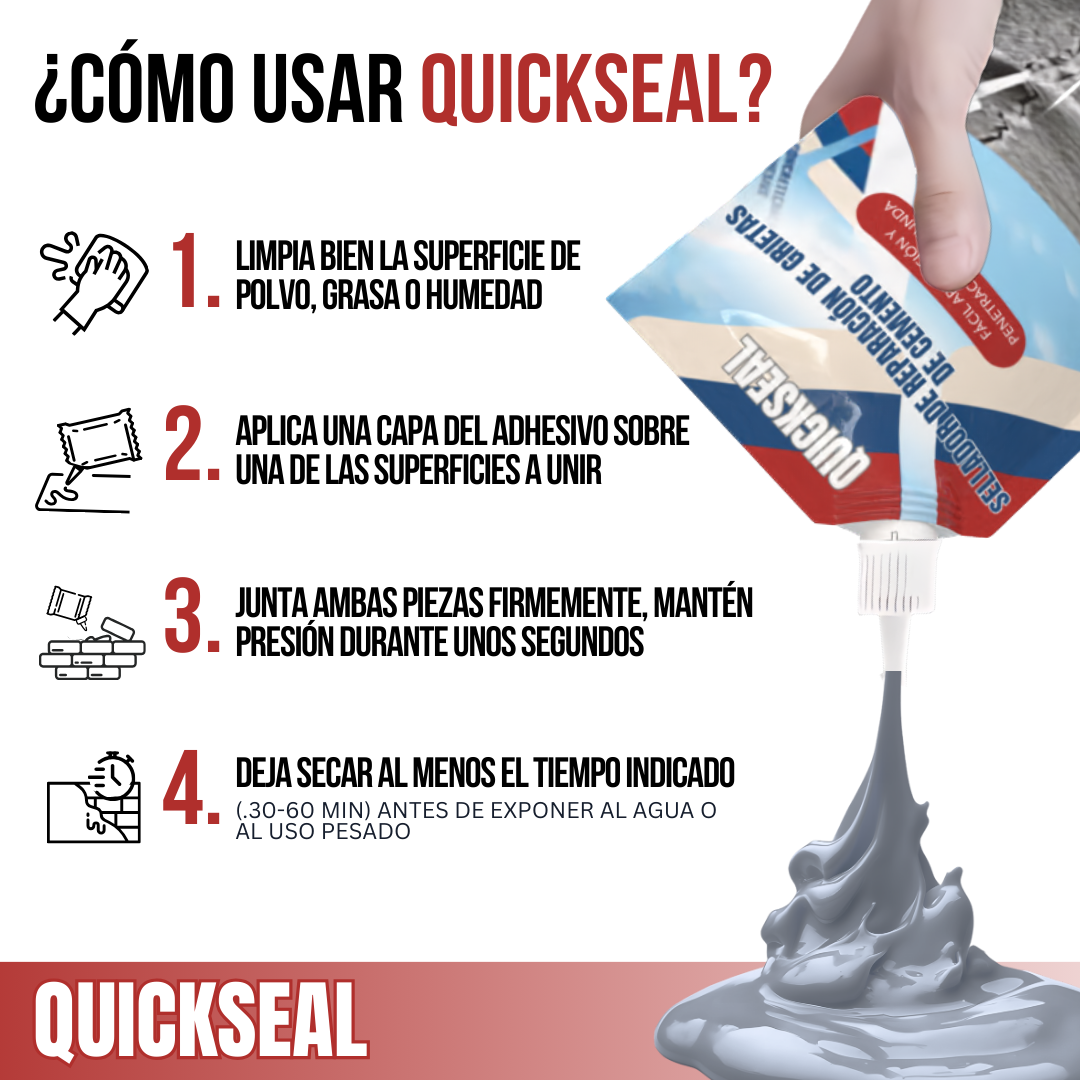 QuickSeal™ - Grietas selladas, superficies perfectas