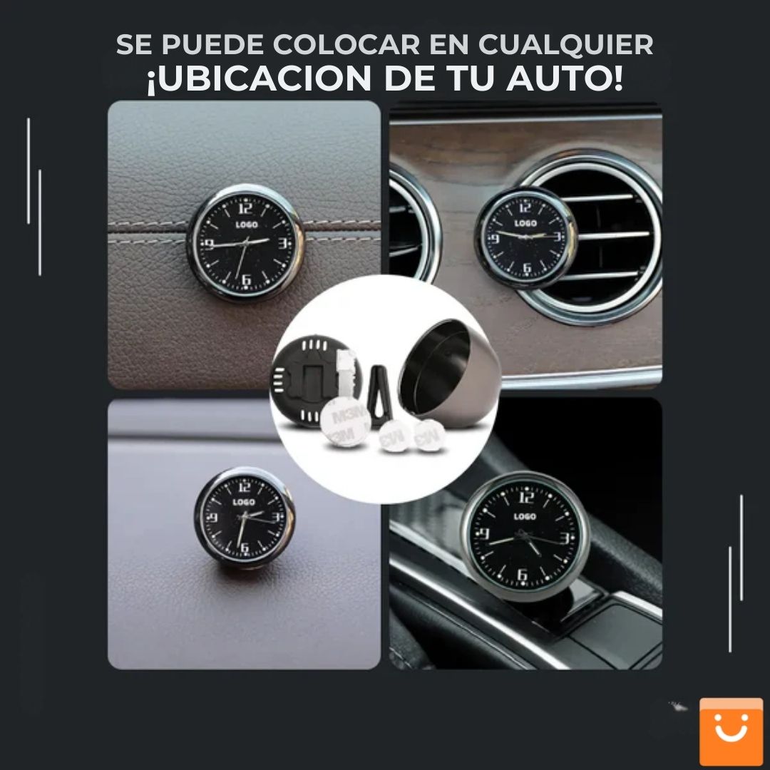 CARGLOW™ -  MINI RELOJ VINTAGE MARCAS DE AUTO - ¡PROMOCION! 1+1 GRATIS (2 UNIDADES)