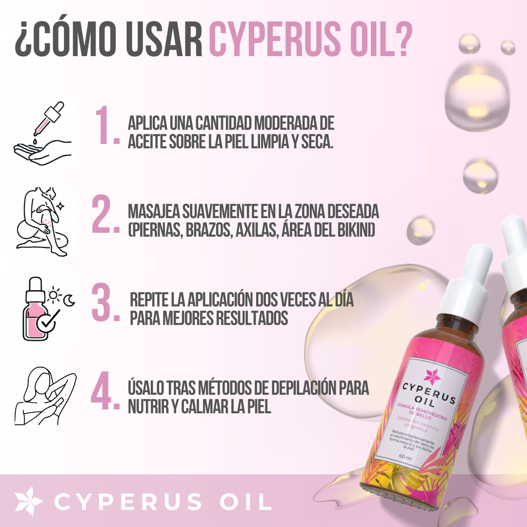 Cyperus Oil™ — Menos vello, más piel. Naturalmente