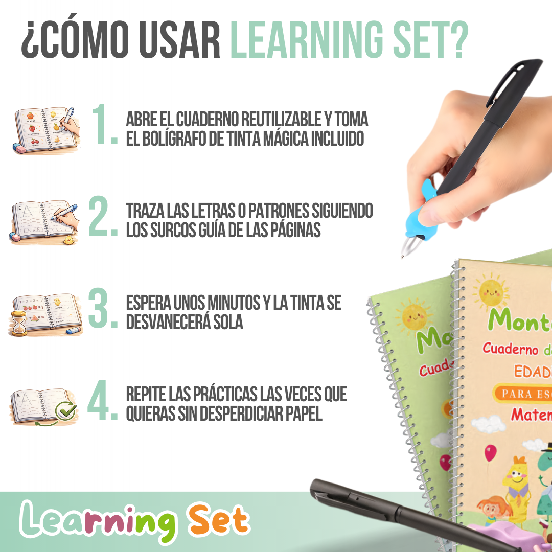 Learning Set™ — Aprender a escribir sin errores, sin presión y con confianza