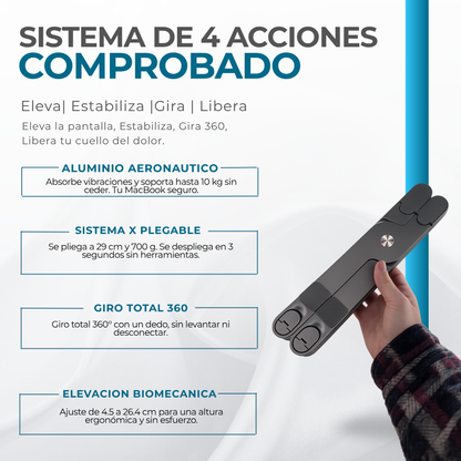 FlexStand 360 ™ — Postura perfecta en tu bolsillo