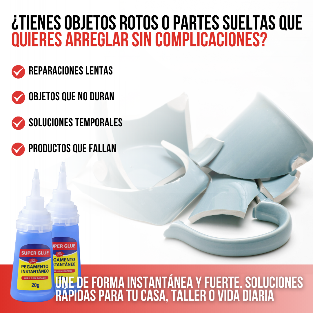 Super Glue™ - Pega fuerte, rápido y sin complicaciones