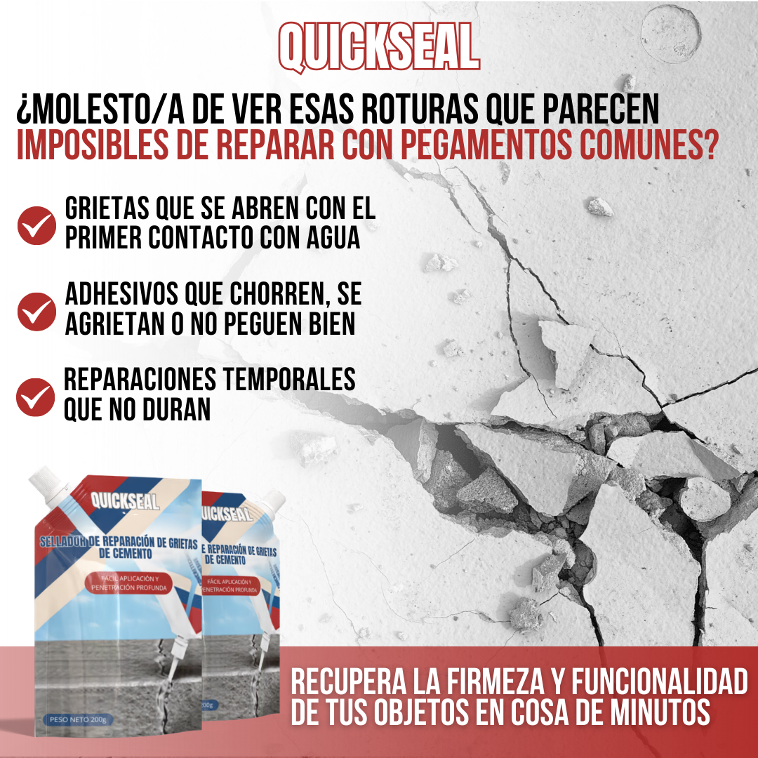 QuickSeal™ - Grietas selladas, superficies perfectas