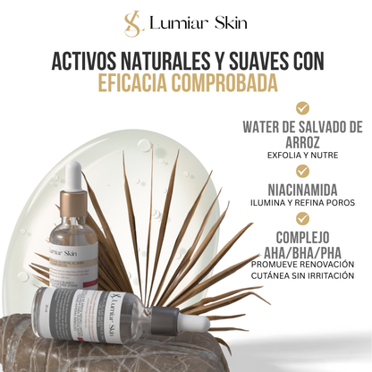 LUMIAR SKIN™ - Piel suave, radiante y renovada al instante