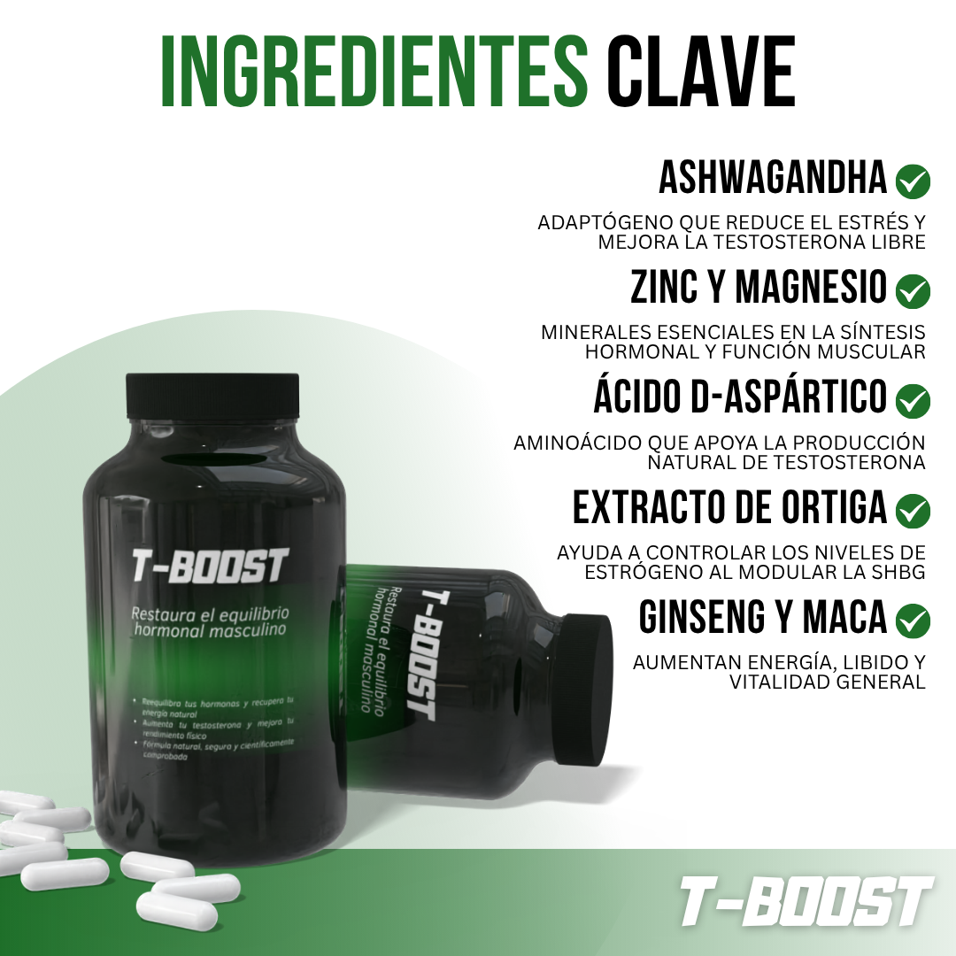 T-BOOST™ - Equilibra tus hormonas, recupera tu energía y transforma tu cuerpo