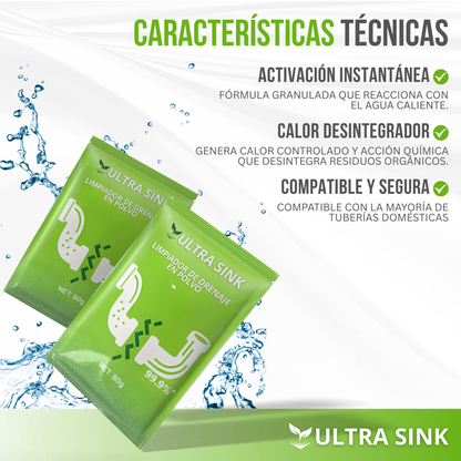 Ultra Sink™ - espuma poderosa, drenajes libres para siempre.