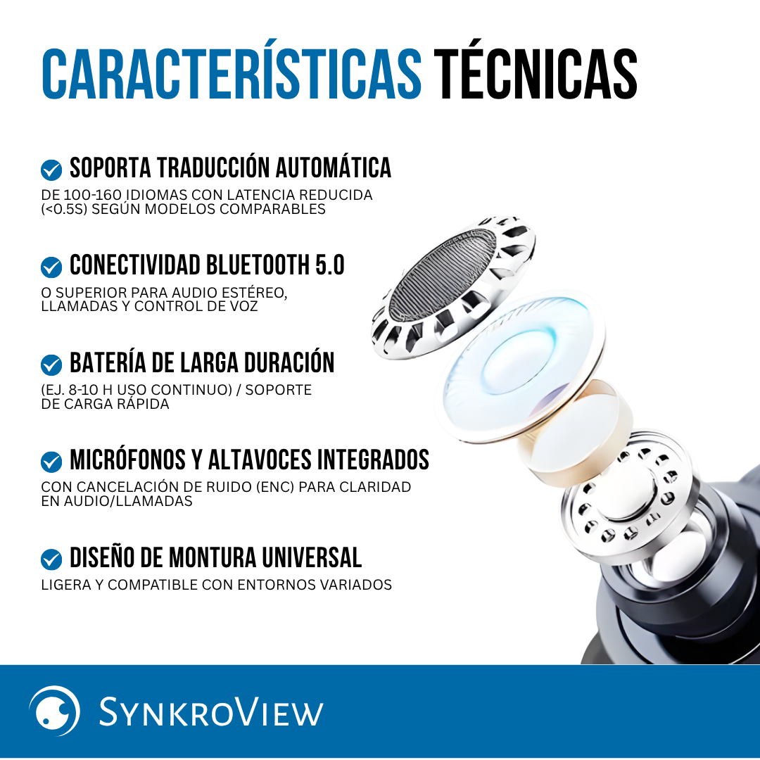 SynkroView™  - Traduce, escucha y conecta sin barreras