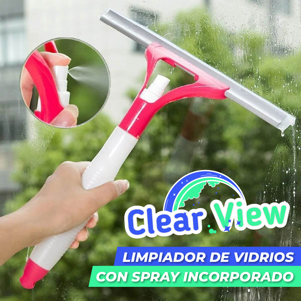 ClearView™ - Limpiador de vidrios con spray incorporado