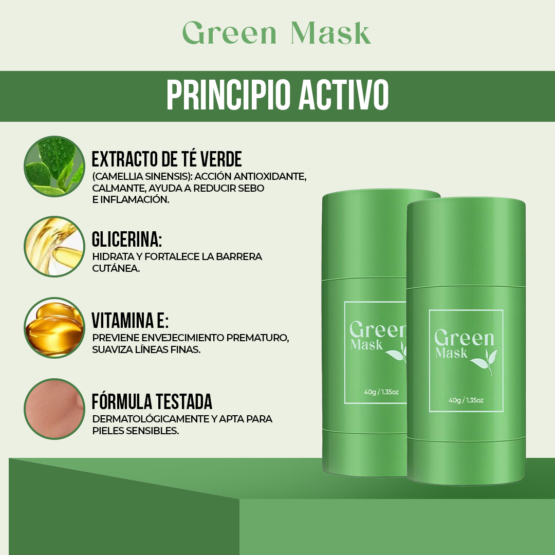 Green Mask™ — Piel limpia, calmada y luminosa en instantes