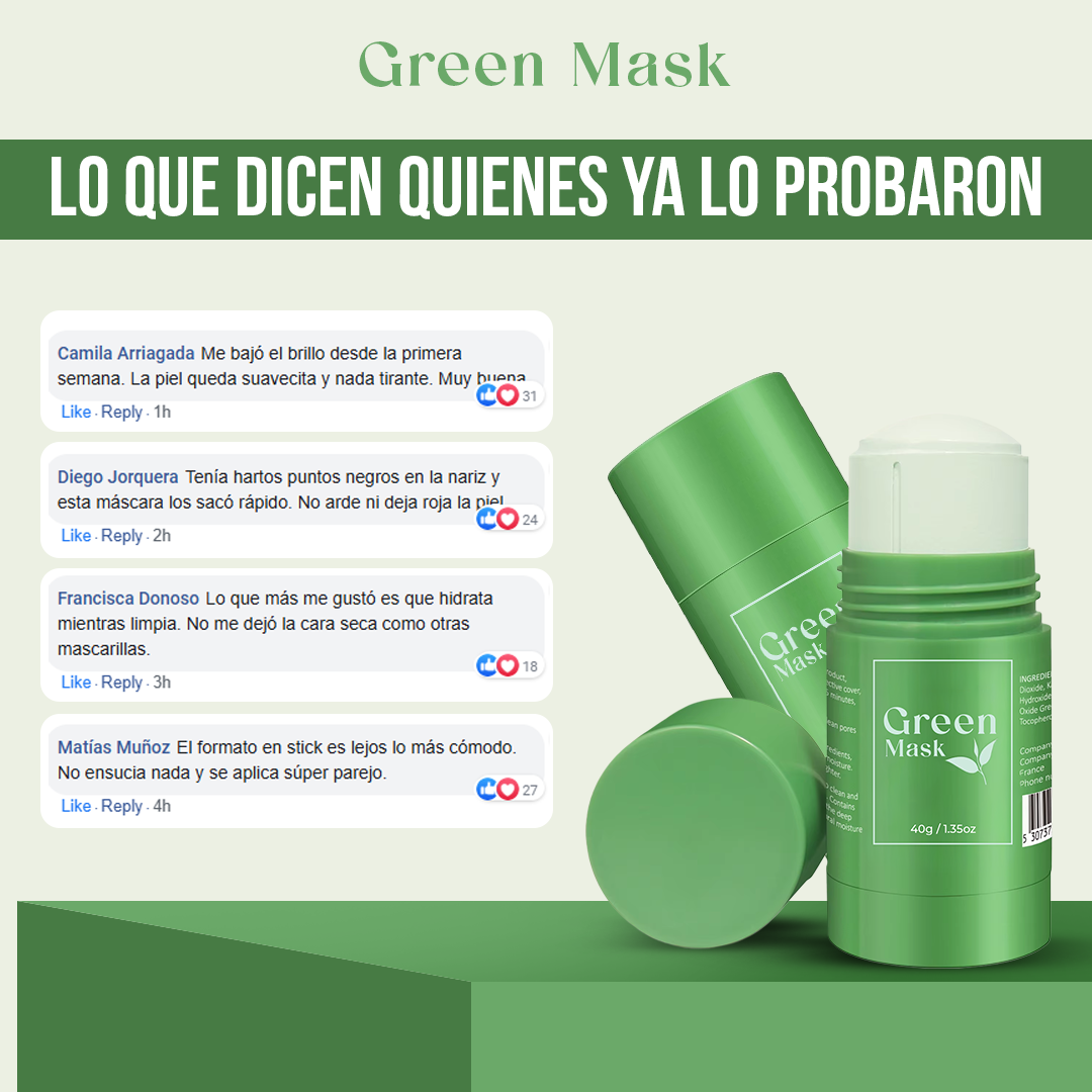 Green Mask™ — Piel limpia, calmada y luminosa en instantes