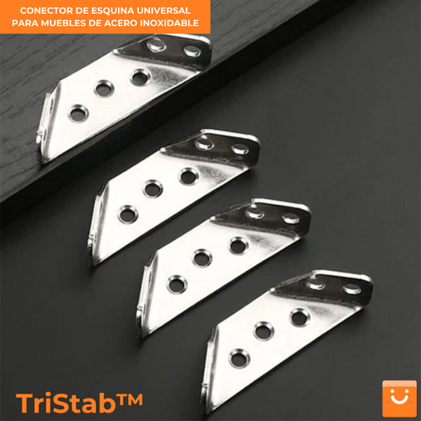 TriStab™ - CONECTOR DE ESQUINA UNIVERSAL PARA MUEBLES DE ACERO INOXIDABLE