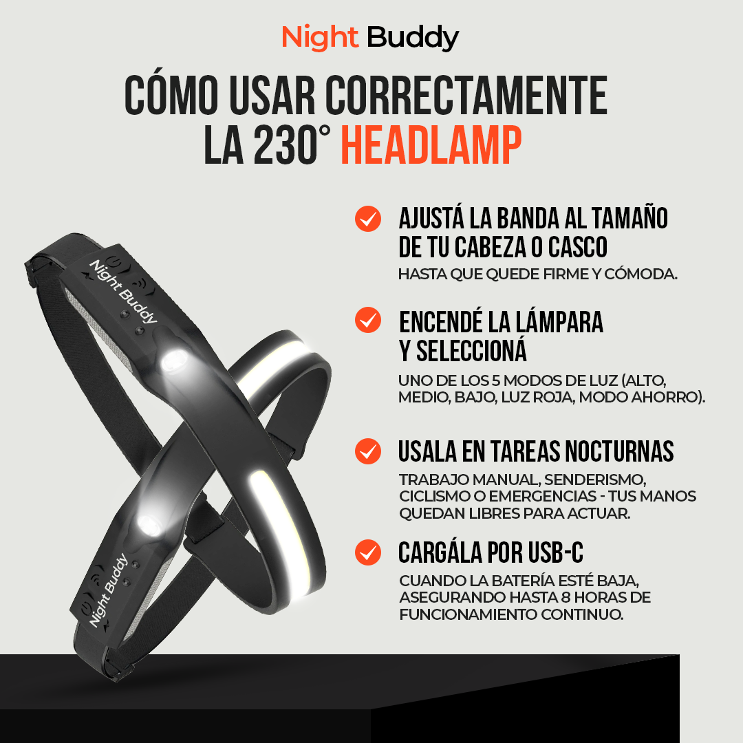 NightBuddy™ - Ve más, trabaja mejor, muévete seguro.