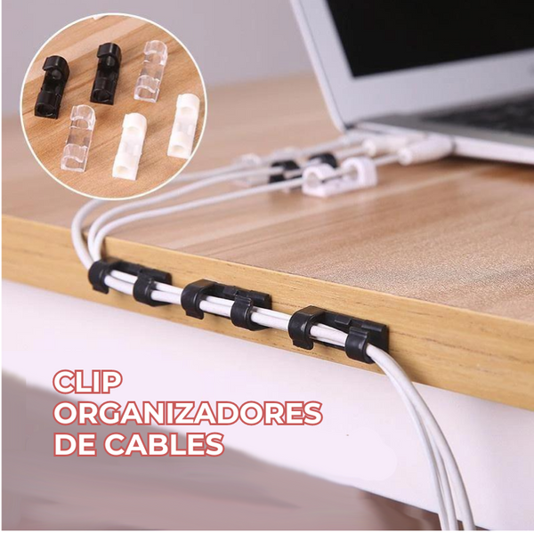 ClipCord™ - CLIP PLÁSTICO AUTOADHESIVO PARA ORGANIZAR CABLES