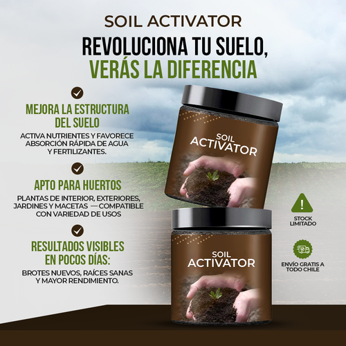 Soil Activator™ - Plantas más fuertes, raíces más vivas.