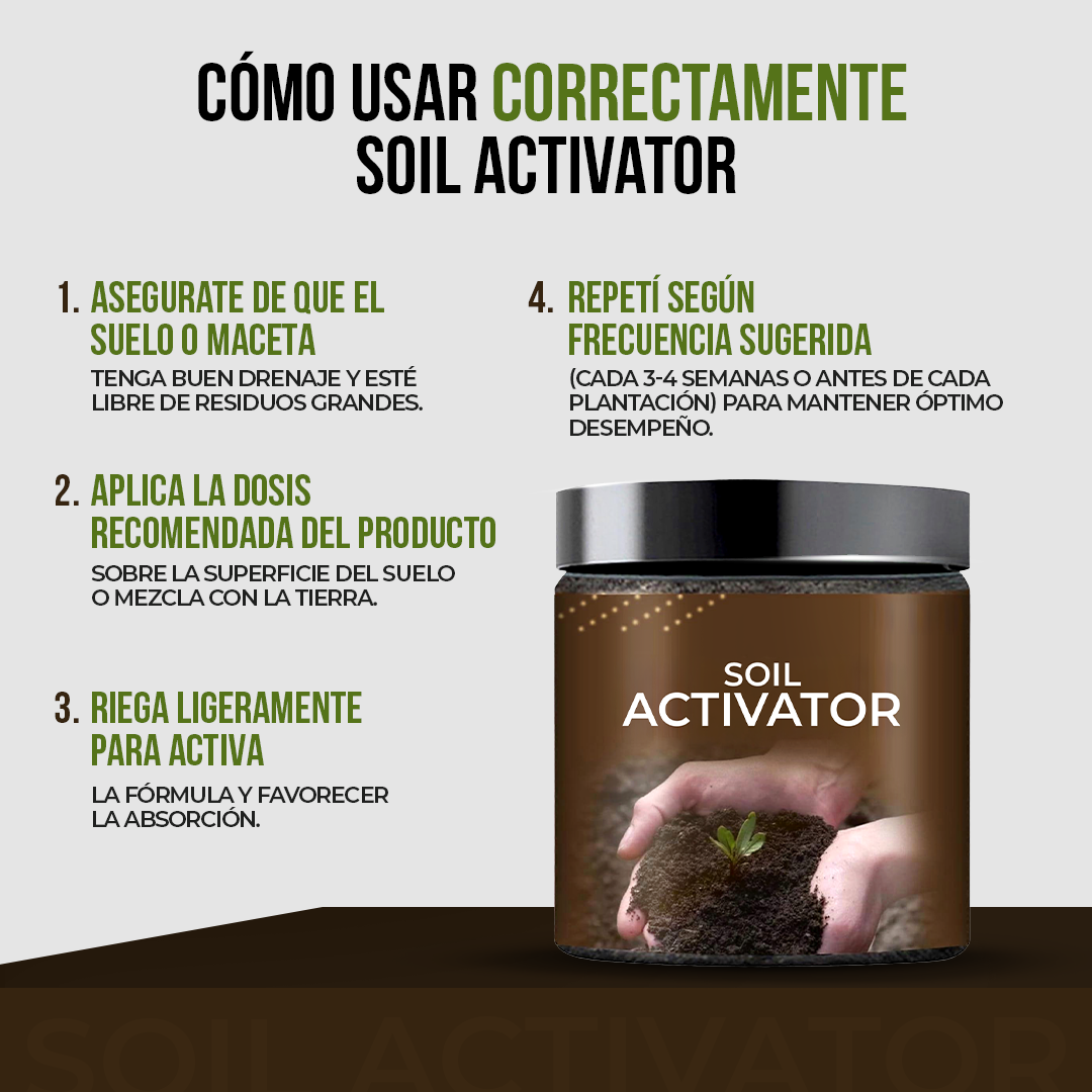 Soil Activator™ - Plantas más fuertes, raíces más vivas.