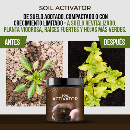 Soil Activator™ - Plantas más fuertes, raíces más vivas.