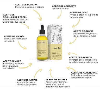 DivineDose™ - Aceite esencial fortalecedor de cabello